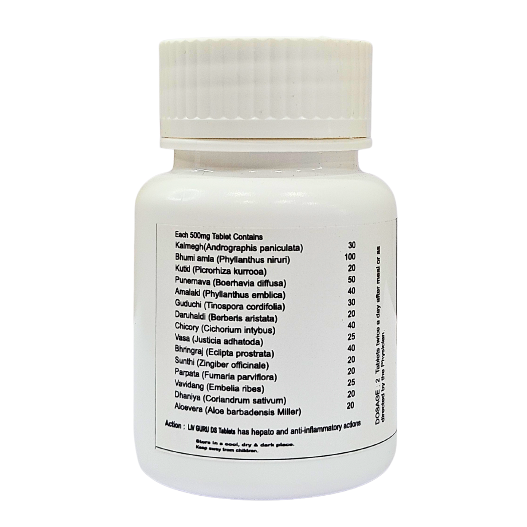 Ayumantra Liv Guru DS Tablets | Herbal Detox for Fatty Liver & Jaundice (60 Tablets)